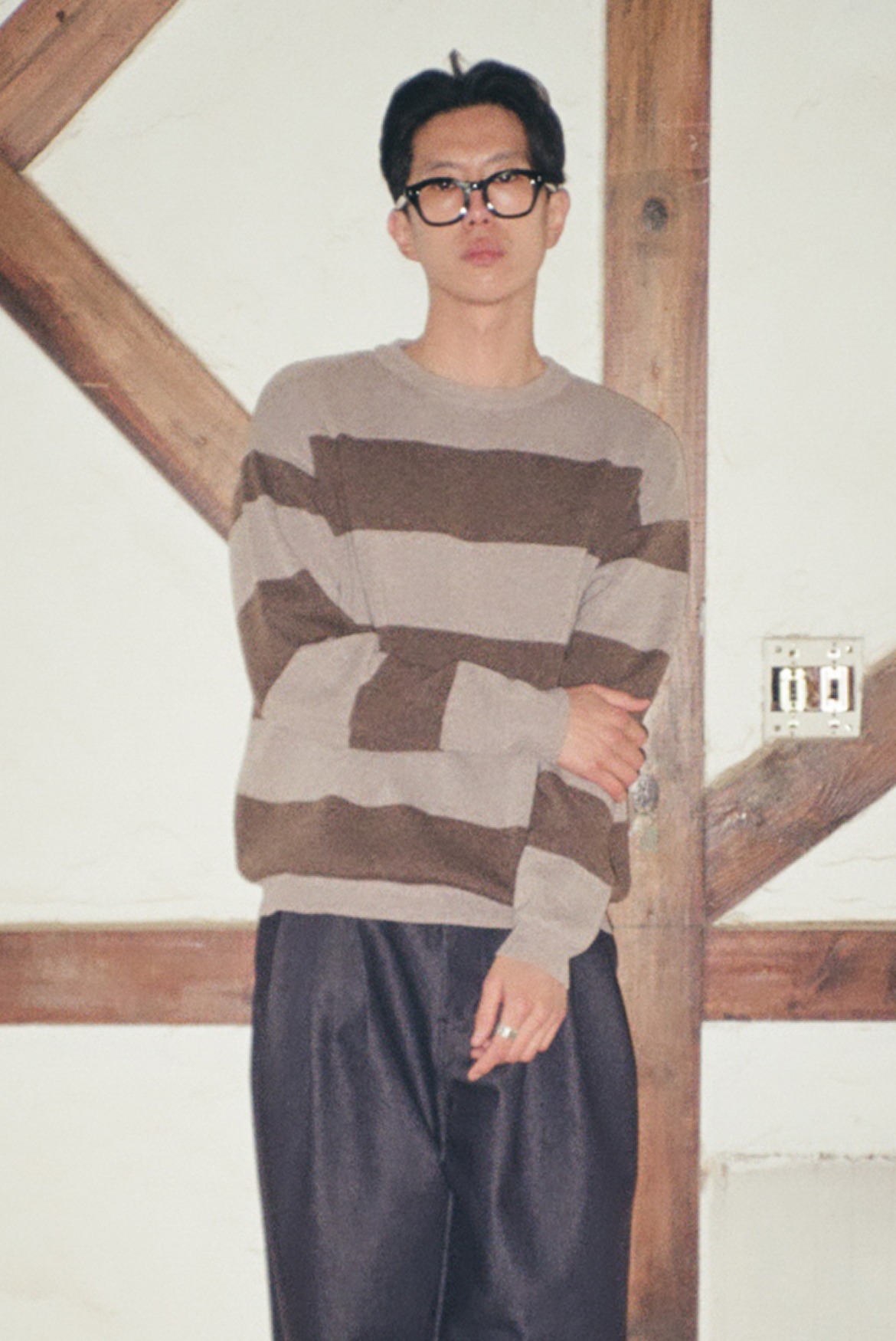 Stripe Sweater [Brown]