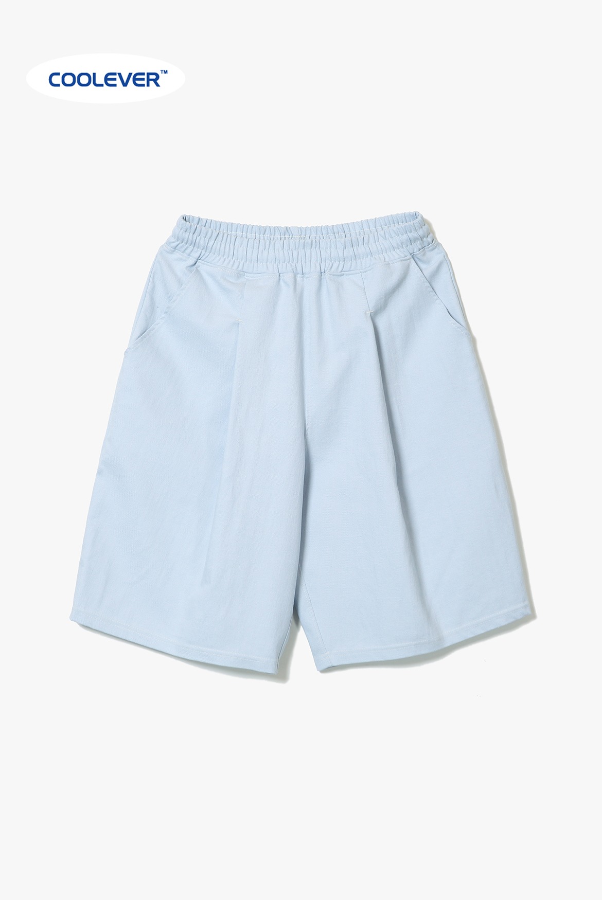 Clean Coolever Tuck Banding Shorts [White Blue]