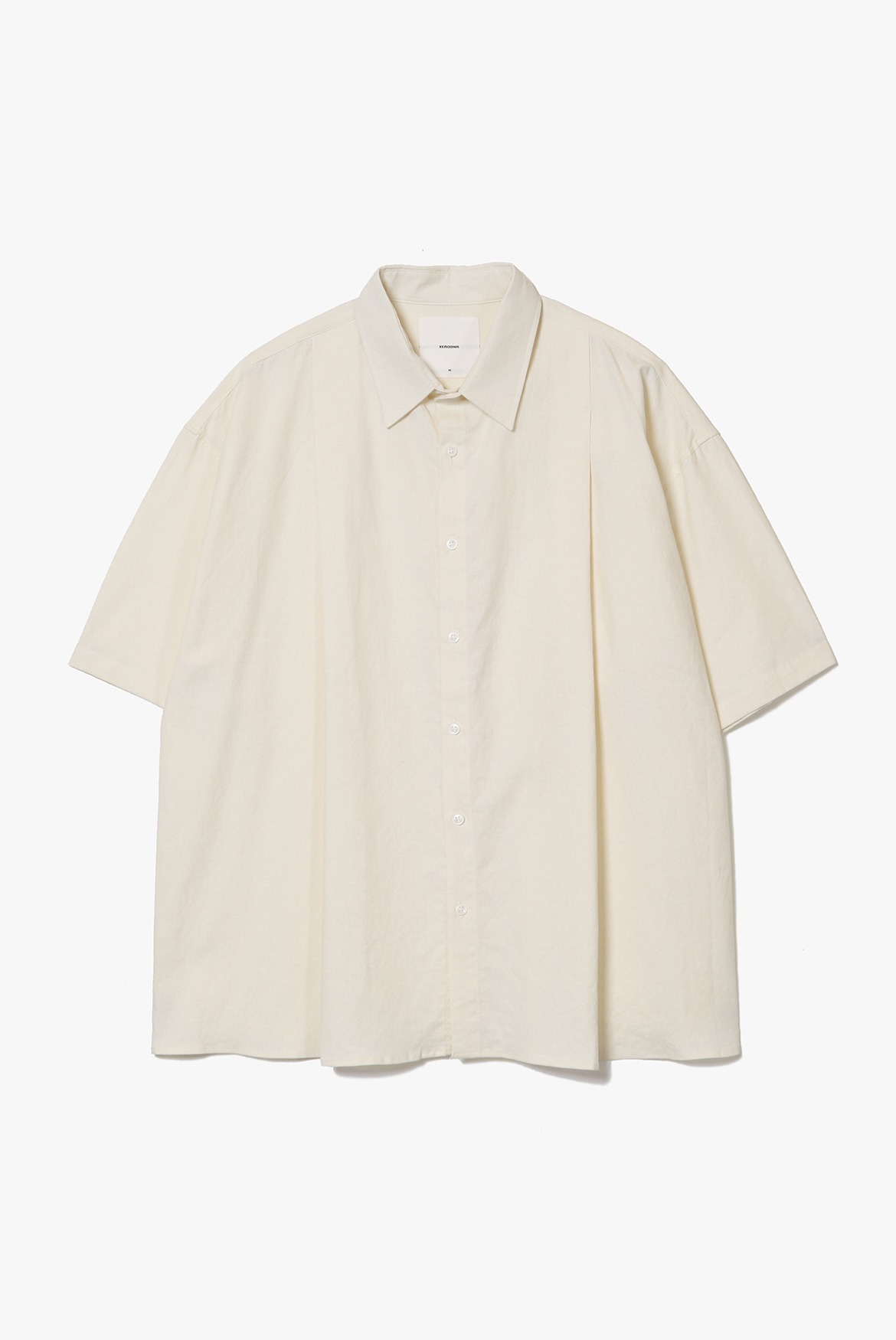 Deep Tuck Linen Shirts [Cream]