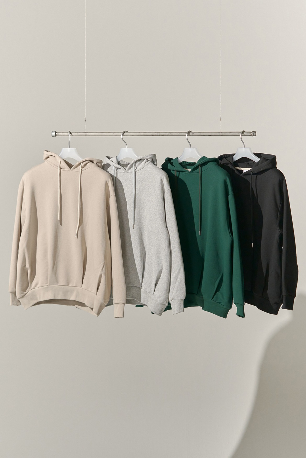 Two Tuck Hoodie Sweat Shirts [4 Colors]