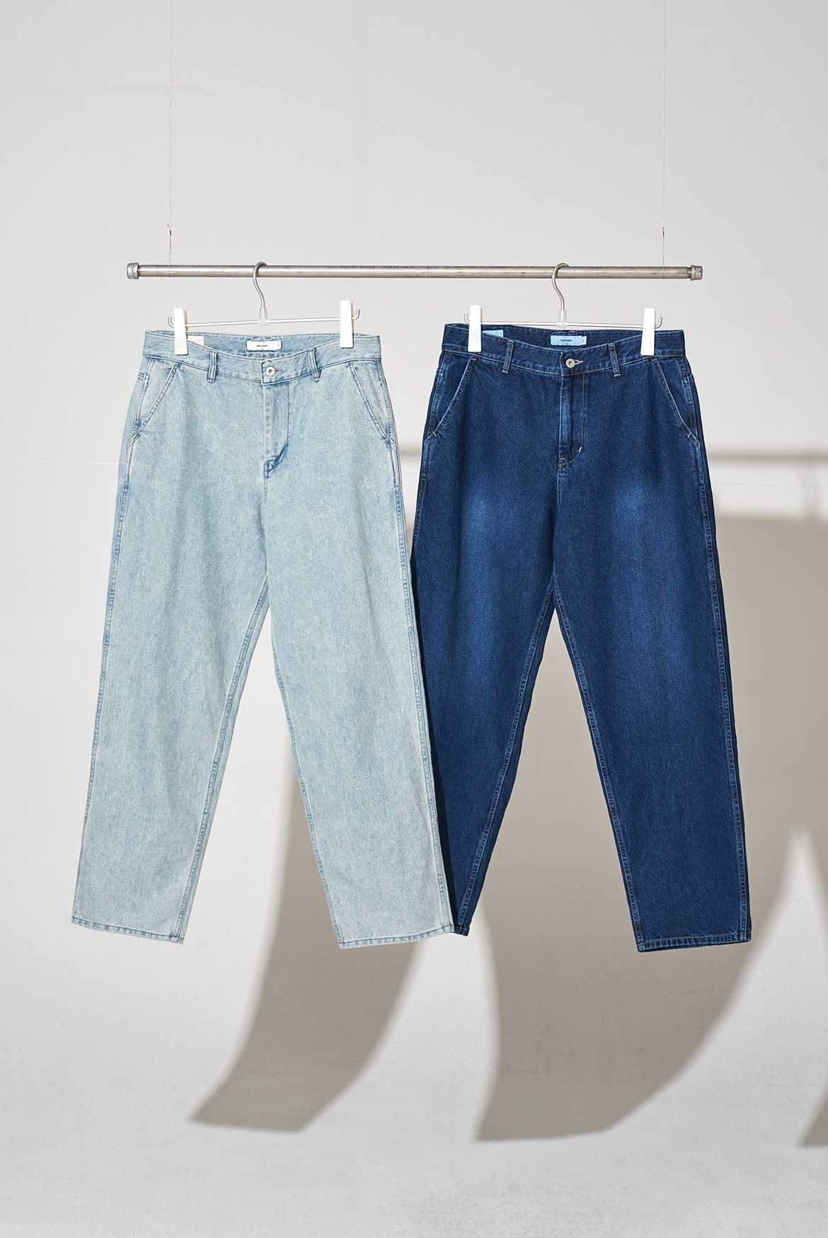 Tapered Washed Denim Pants [2 Colors]