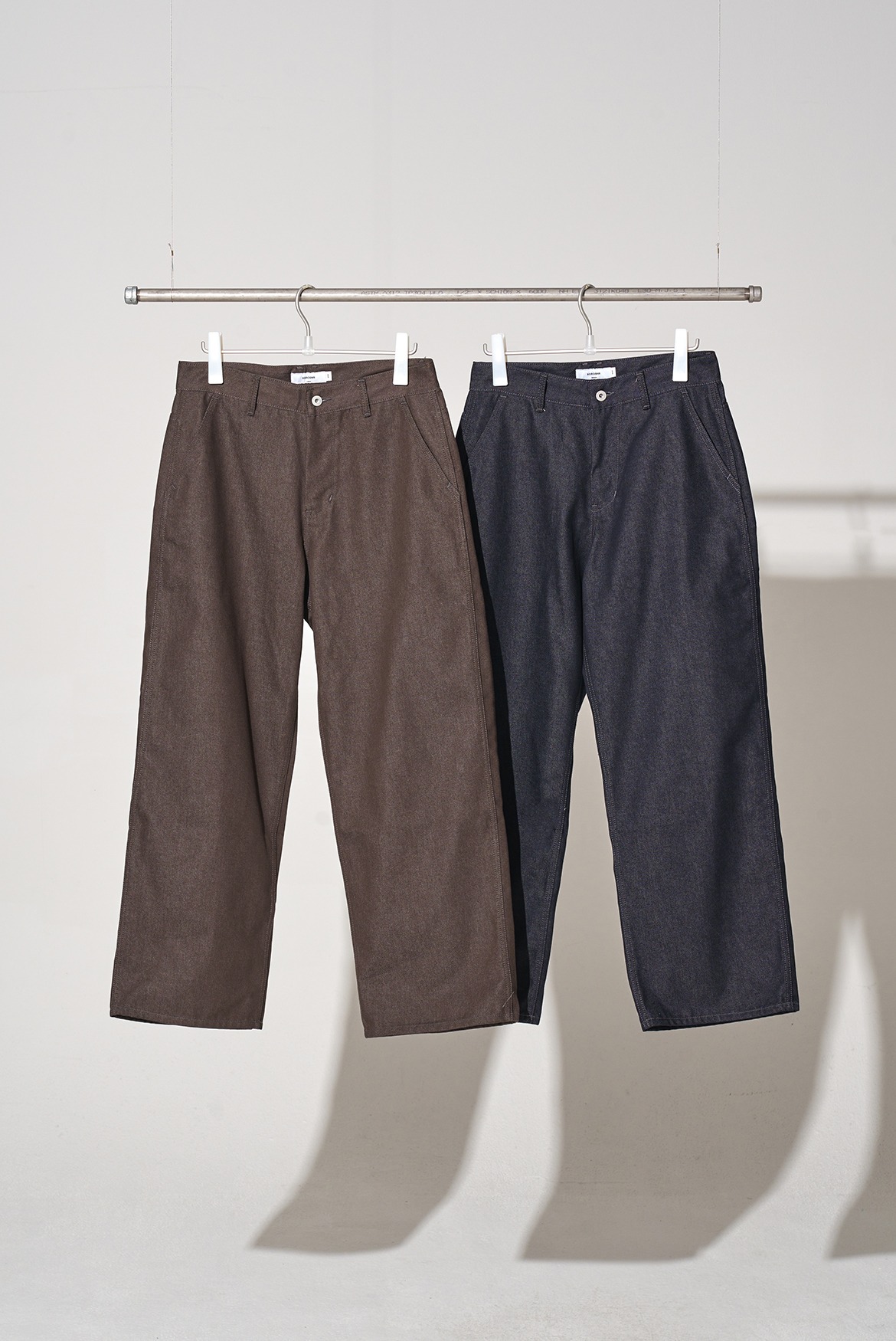 Wide Clean Denim Pants [2 Colors]