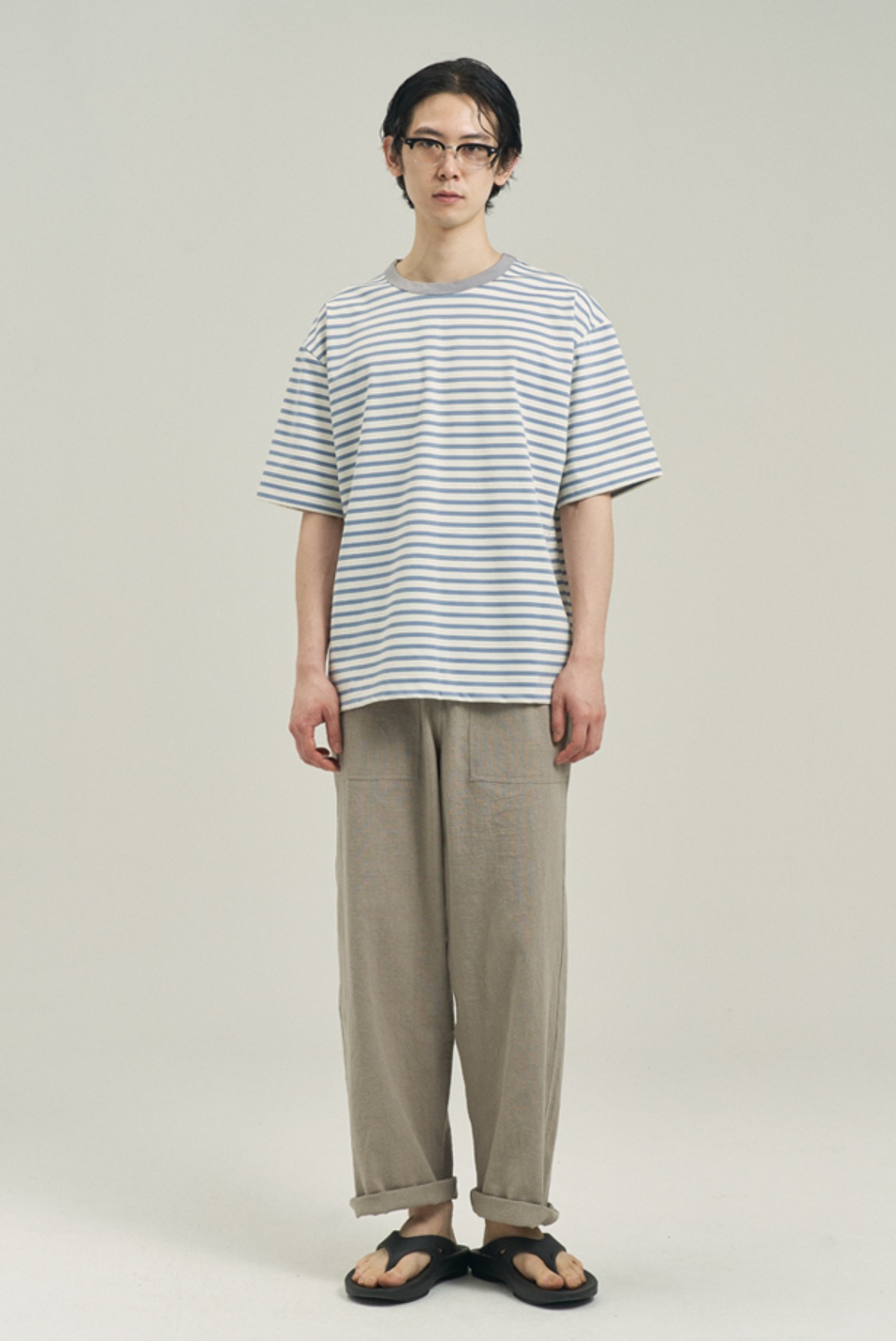 Wide Linen Pants [Light Khaki]