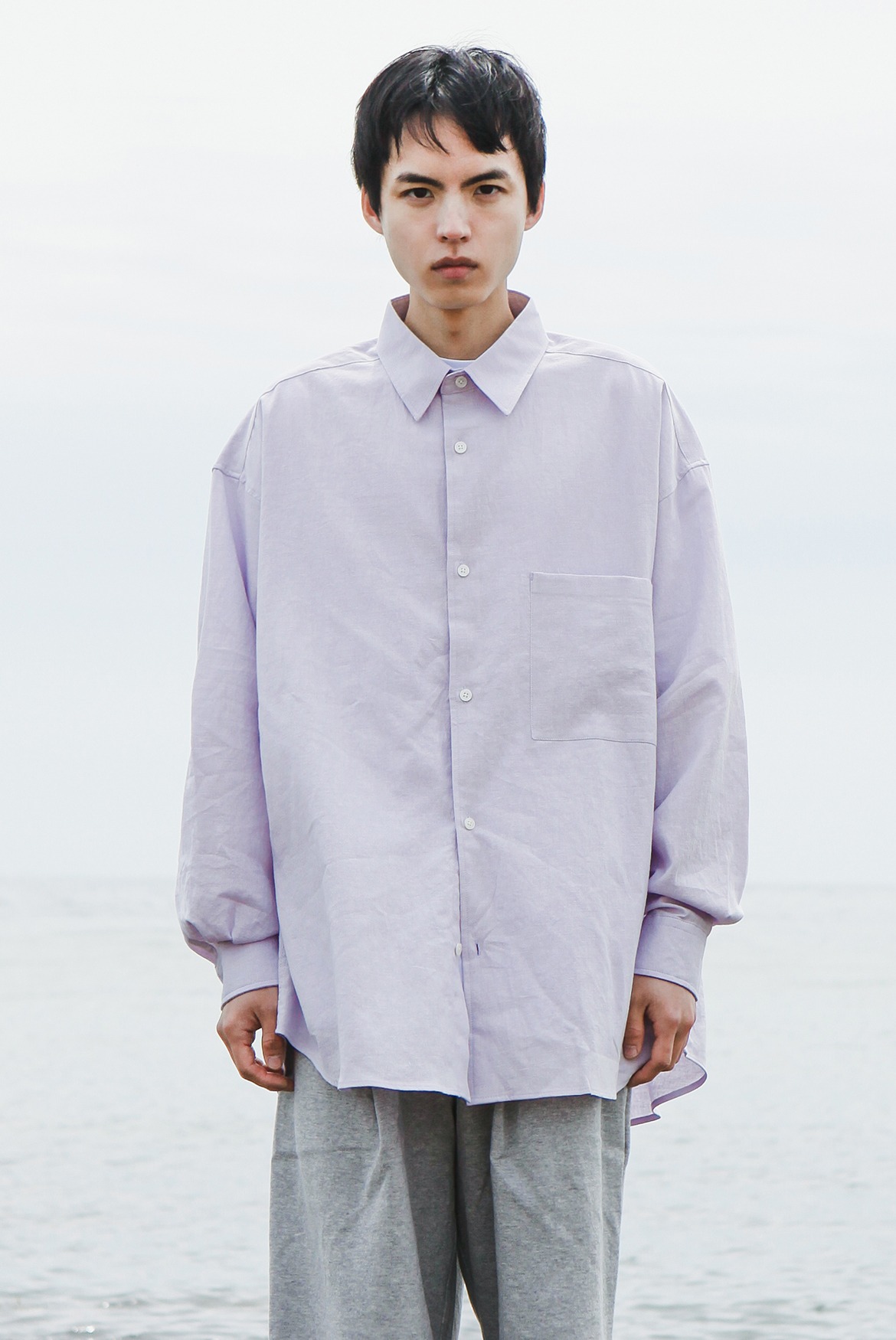 Linen One Mile Shirts [Lavender]