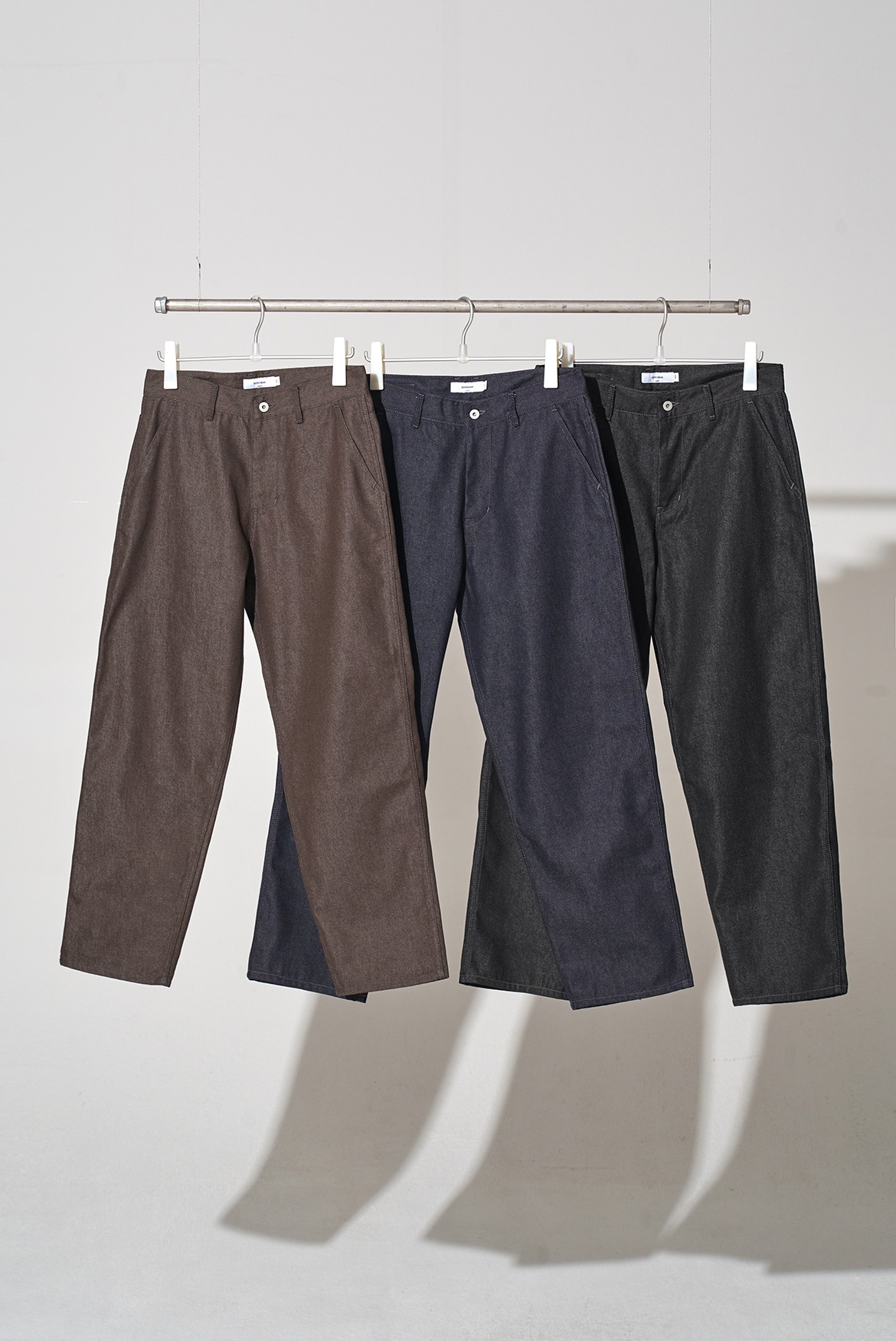 Tapered Clean Denim Pants [3 Colors]